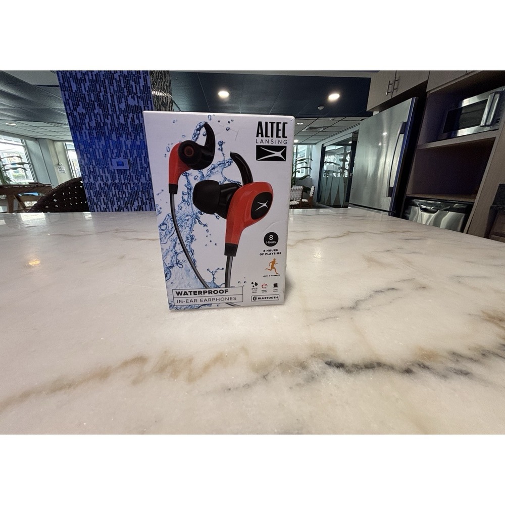 Brand New Altec Lansing Waterproof Bluetooth In-Ear Earphones 8 Hour Playtime